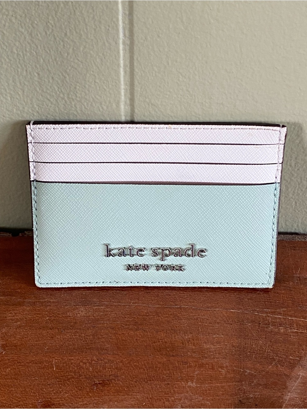 kate spade Two-Tone Leather Card Holder - Picture 2 of 6